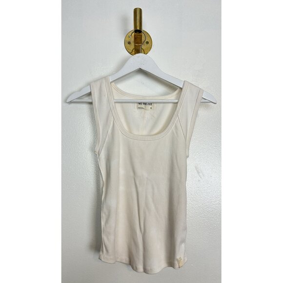 FREE PEOPLE Hummingbird Stretch Cotton Top in Ivory Size Medium - Picture 6 of 15
